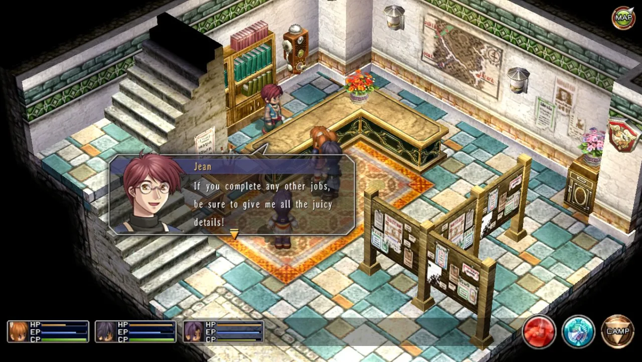 Cena do jogo Trails in the Sky