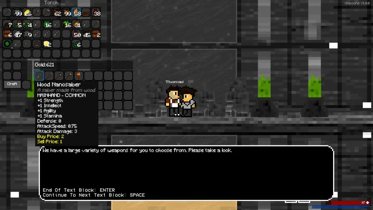 Cena do jogo Unbound