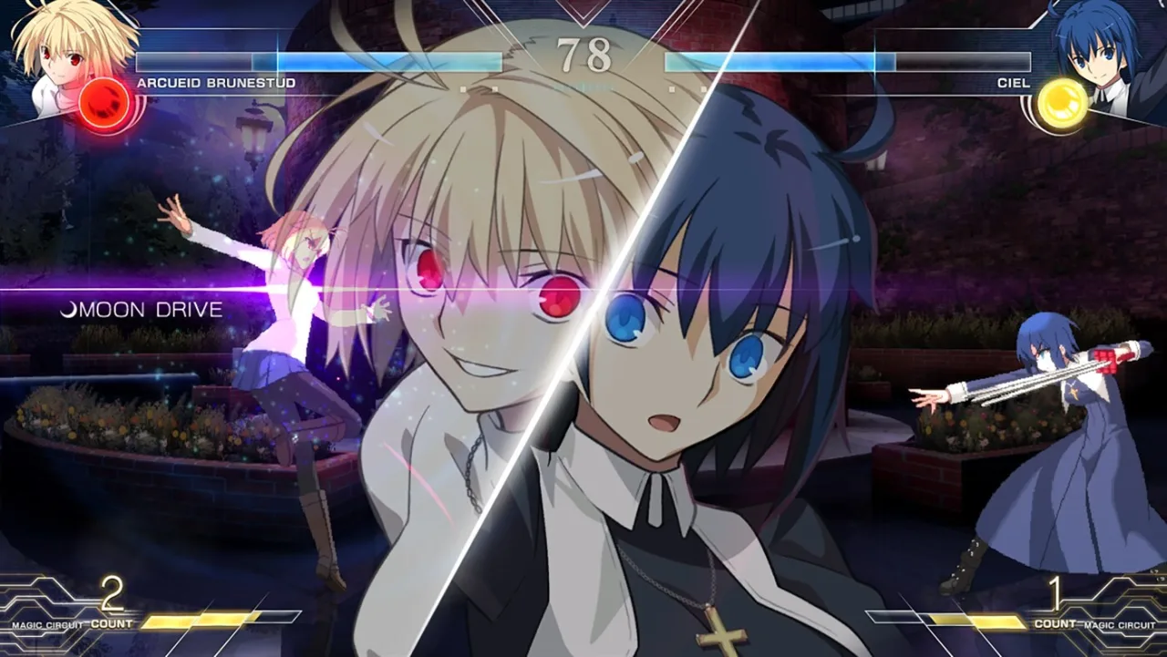 Cena do jogo Melty Blood: TWI-LUMINA