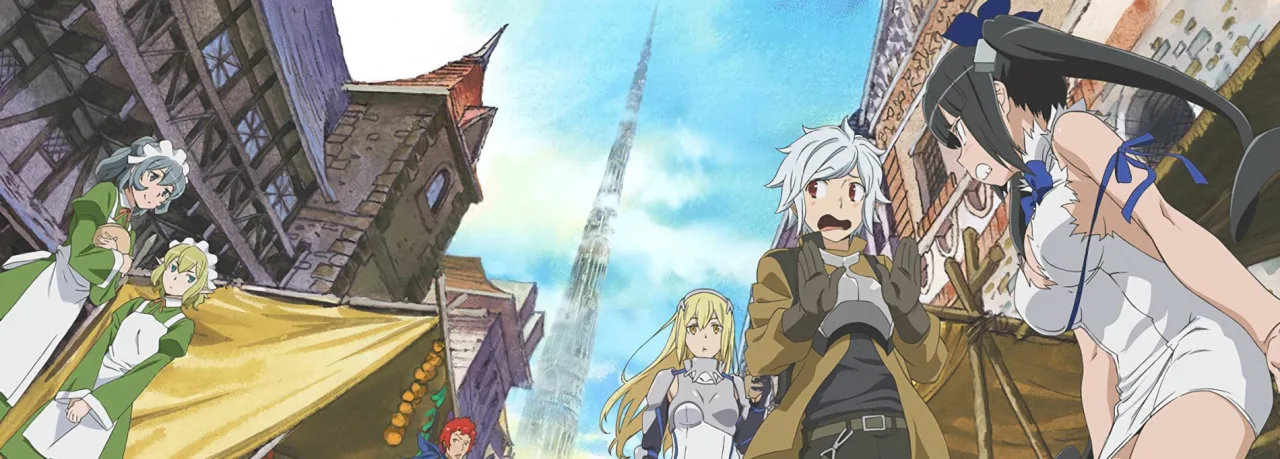 Cena do anime Is It Wrong to Pick Up Girls in a Dungeon