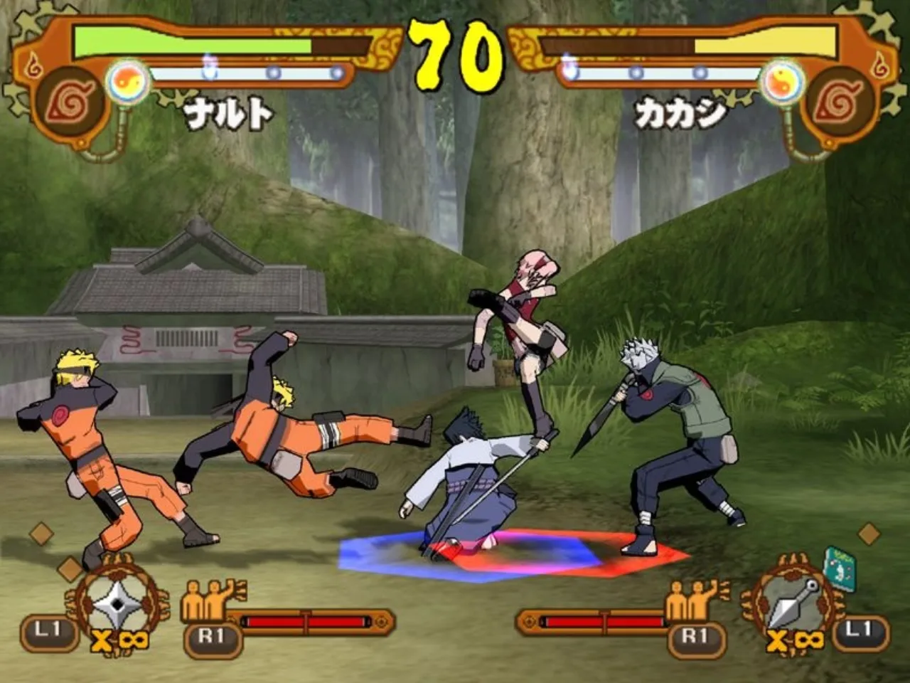 Cena do jogo Naruto Shippuden