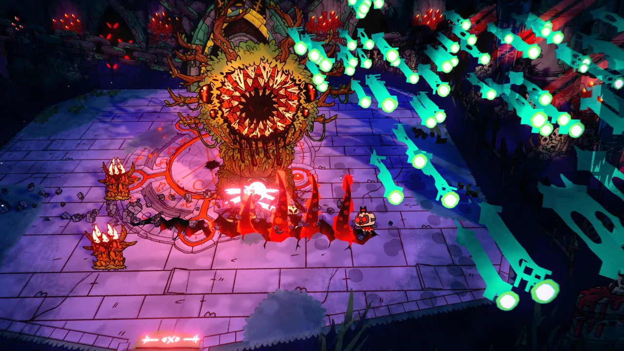 Cena do jogo Cult of the Lamb