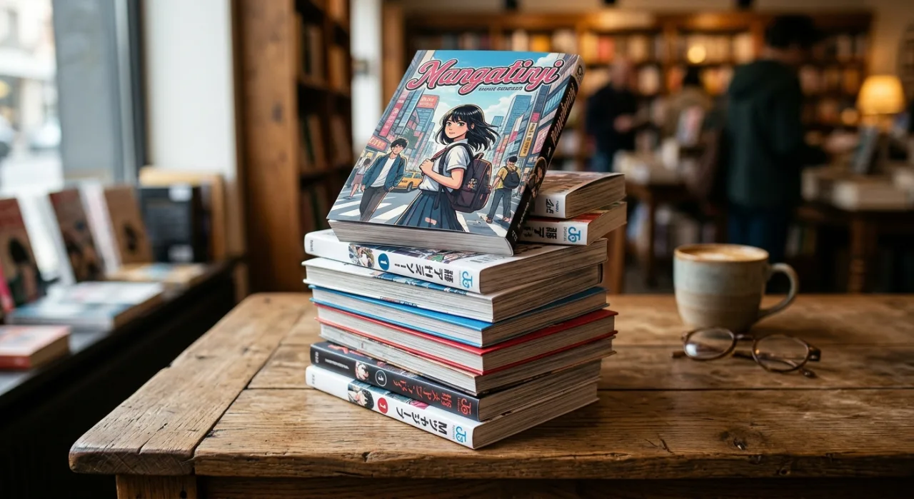 Capa de quatro mangás de outono 2026 alinhadas, com títulos em japonês e selo da Anime News Network