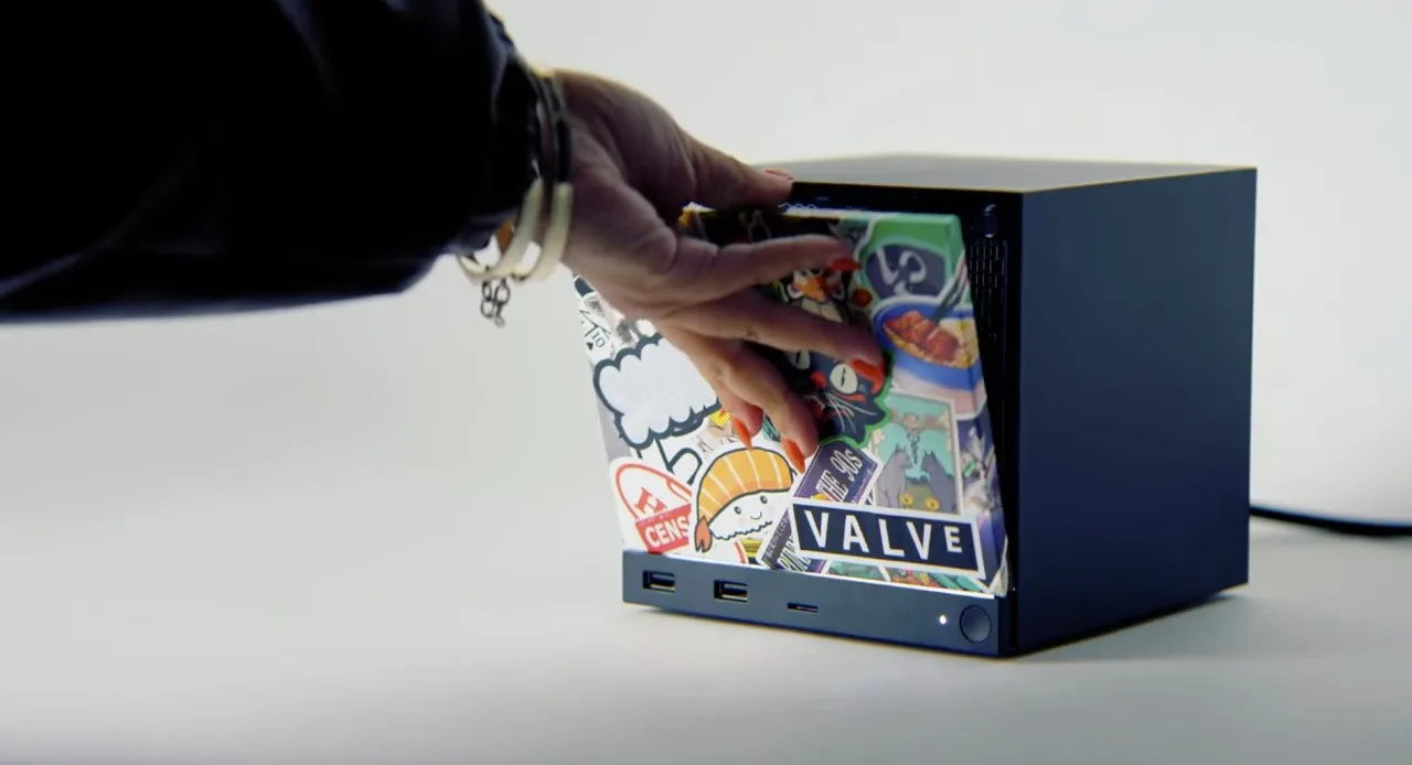 Jogador sentado em cadeira gamer, segurando controle, enquanto faz agachamento com barra ao fundo