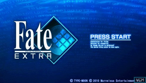 Cena do jogo Fate/Extra Record