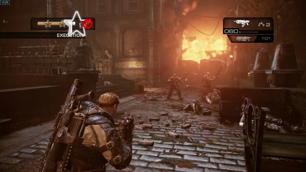 Cena do jogo Gears of War