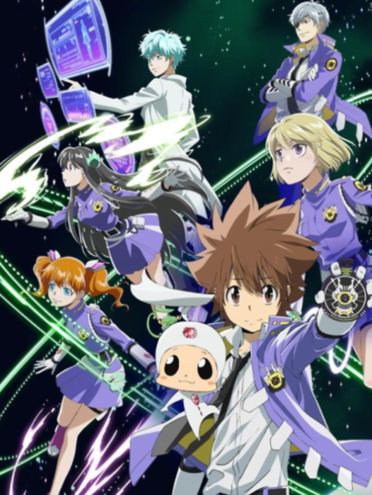Jovem levanta halteres, com laptop aberto exibindo o ending de Katekyo Hitman Reborn! e garrafa de água ao lado