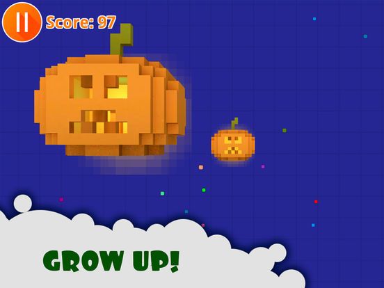 Jogador em postura de agachamento segurando controle de videogame, ao fundo decoração de Halloween