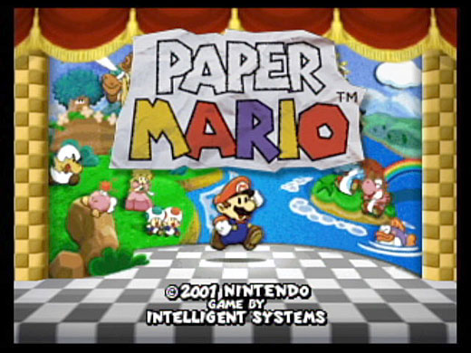 Cena do jogo Paper Mario
