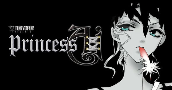 Coleção de 20 anos de Princess Ai empilhada, com capas coloridas, marcadores de página e um adesivo de “Kickstarter” ao lado