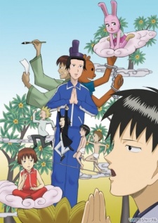 Jovem em roupa esportiva faz agachamento segurando os volumes 3 e 4 de Kinato's Magic ao lado de garrafa d'água