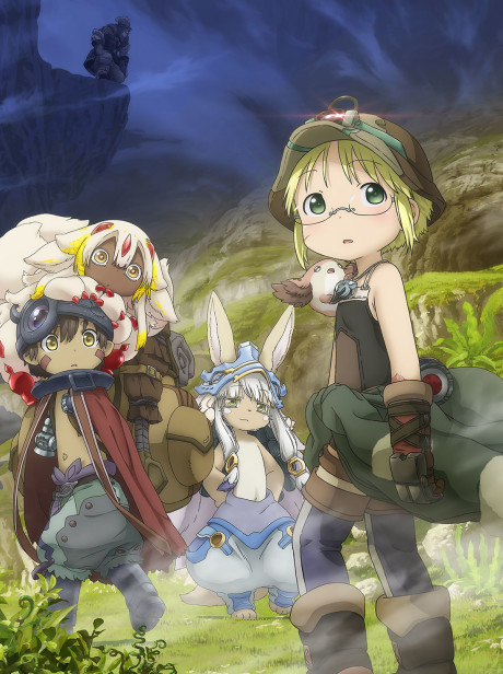 Jovem vestindo camiseta temática de Made in Abyss, segurando halteres ao fundo de um mural do Abismo