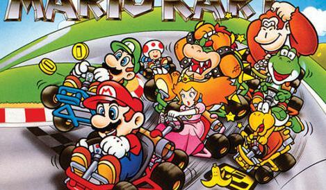 Cena do jogo Super Mario Kart