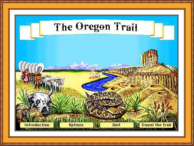 Cena do jogo The Oregon Trail