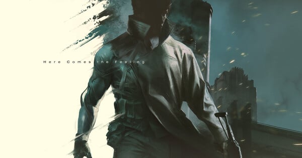 Logotipo da Xbox ao lado da capa de Physint com a silhueta de um agente armado e o nome de Hideo Kojima