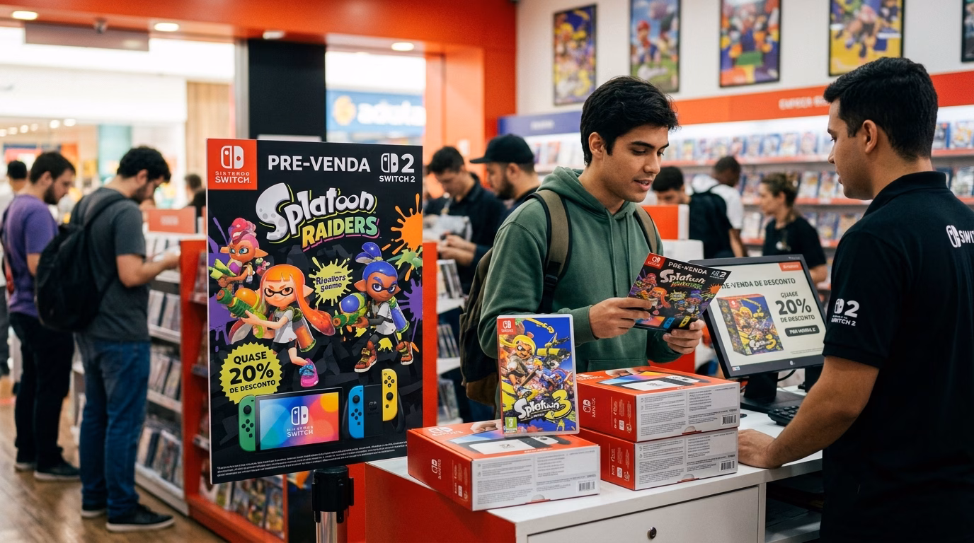Pré-venda de Splatoon Raiders para Switch 2 já oferece desconto de quase 20%