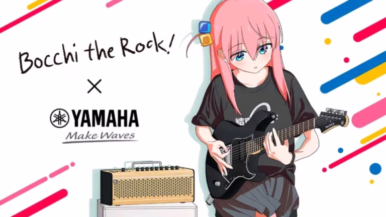 Imagem Destacada: Existe uma Colaboração Bocchi the Rock x Yamaha na Cidade do México